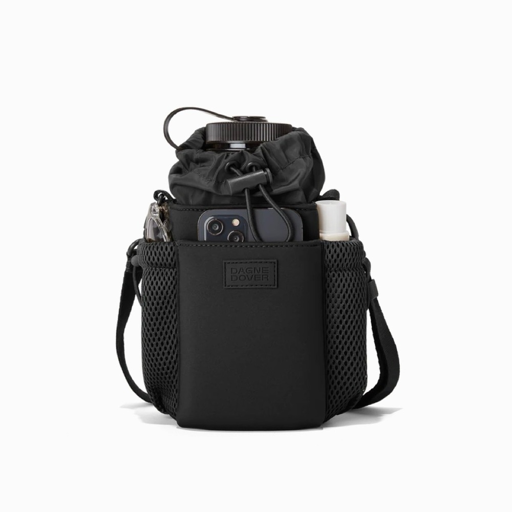 Dagne Dover SLOAN WATER BOTTLE SLING In Black EUC